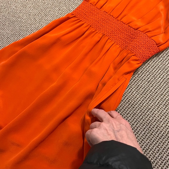 Babaton orange silk dress size small - Picture 6 of 7